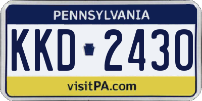 PA license plate KKD2430