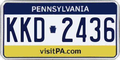 PA license plate KKD2436