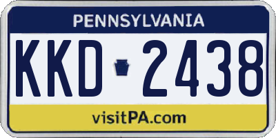 PA license plate KKD2438