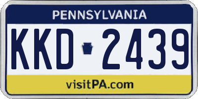 PA license plate KKD2439