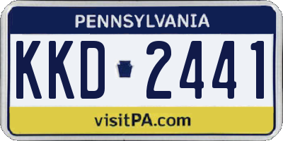 PA license plate KKD2441