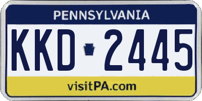 PA license plate KKD2445