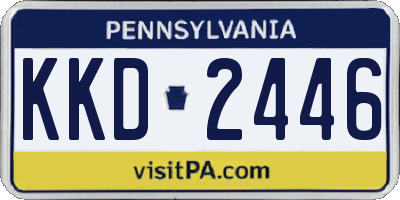 PA license plate KKD2446