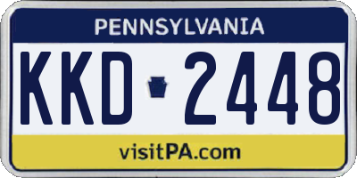 PA license plate KKD2448