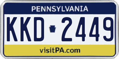 PA license plate KKD2449