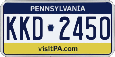 PA license plate KKD2450