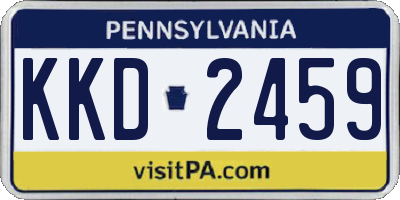 PA license plate KKD2459