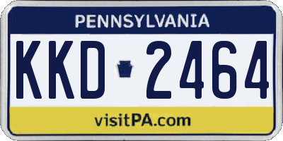 PA license plate KKD2464