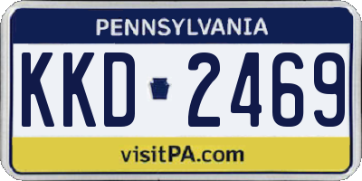 PA license plate KKD2469