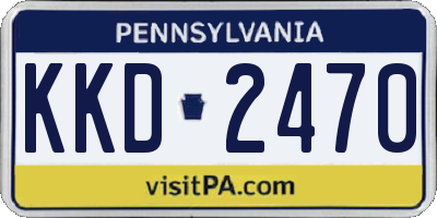 PA license plate KKD2470