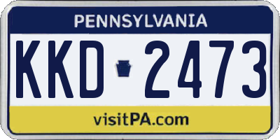 PA license plate KKD2473