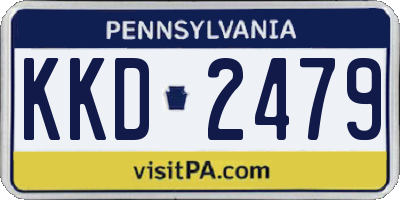 PA license plate KKD2479
