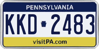PA license plate KKD2483