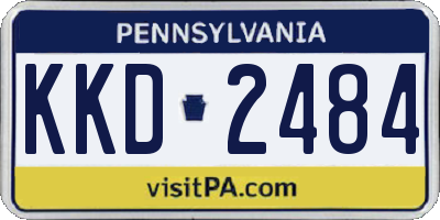 PA license plate KKD2484