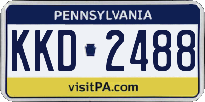 PA license plate KKD2488