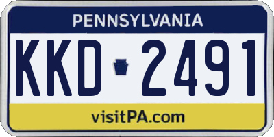 PA license plate KKD2491
