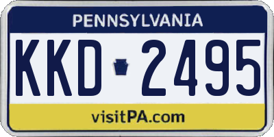PA license plate KKD2495