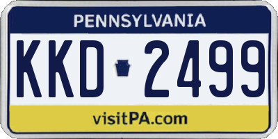 PA license plate KKD2499