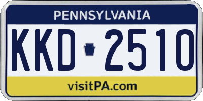 PA license plate KKD2510