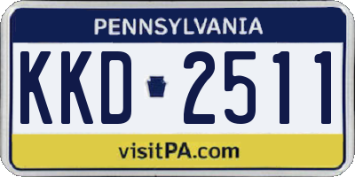 PA license plate KKD2511