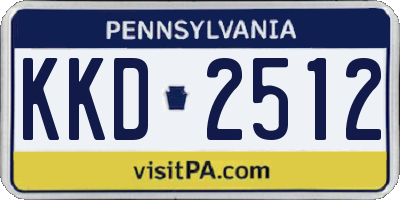 PA license plate KKD2512