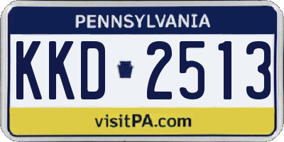 PA license plate KKD2513