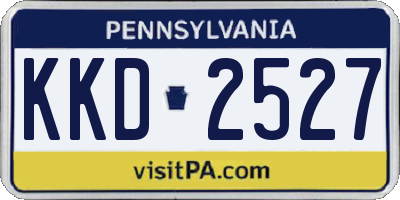 PA license plate KKD2527