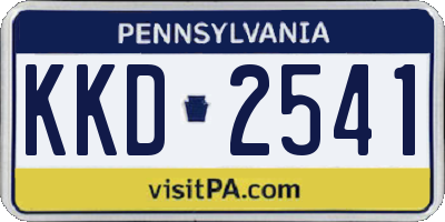 PA license plate KKD2541