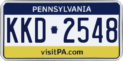 PA license plate KKD2548