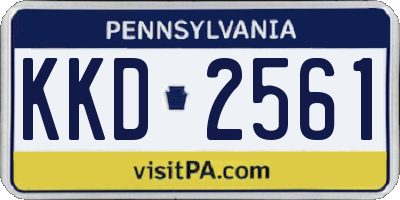 PA license plate KKD2561