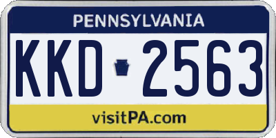 PA license plate KKD2563