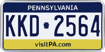 PA license plate KKD2564
