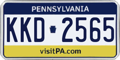 PA license plate KKD2565