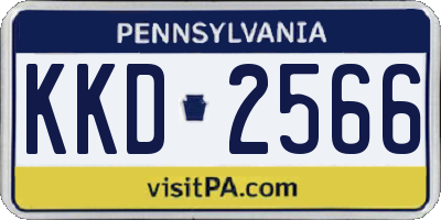 PA license plate KKD2566