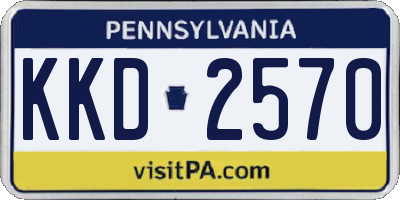 PA license plate KKD2570