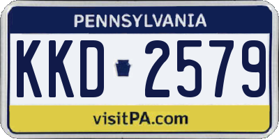 PA license plate KKD2579