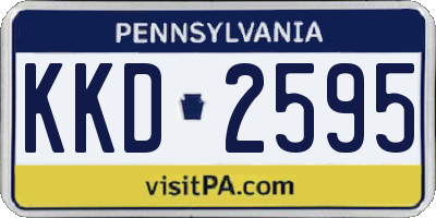 PA license plate KKD2595