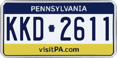 PA license plate KKD2611