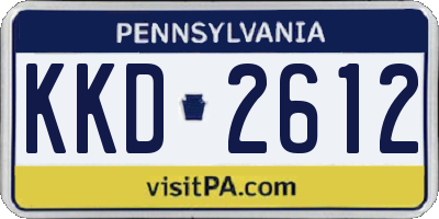 PA license plate KKD2612