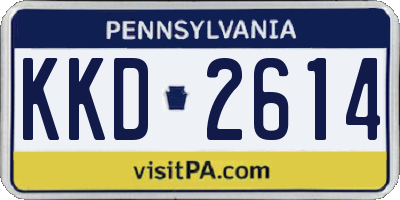 PA license plate KKD2614