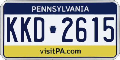 PA license plate KKD2615