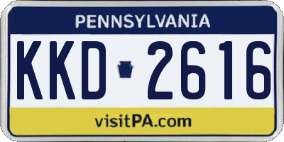 PA license plate KKD2616