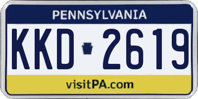 PA license plate KKD2619
