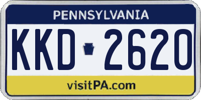 PA license plate KKD2620
