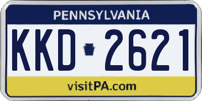 PA license plate KKD2621