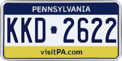 PA license plate KKD2622