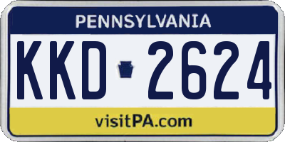 PA license plate KKD2624