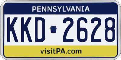 PA license plate KKD2628