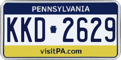 PA license plate KKD2629