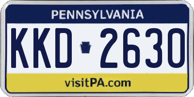 PA license plate KKD2630